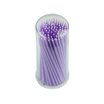 Disposable micro brushes for eyelash extensions