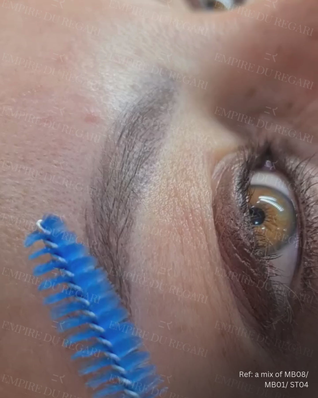 Brow pigment for deep brown, natural brow color